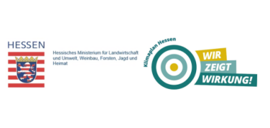 Die Logos des HMLU und Klimaplans Hessen