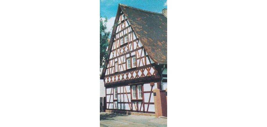 Das Heimatmuseum Lampertheim mit seinem Fachwerk im Ortskern.