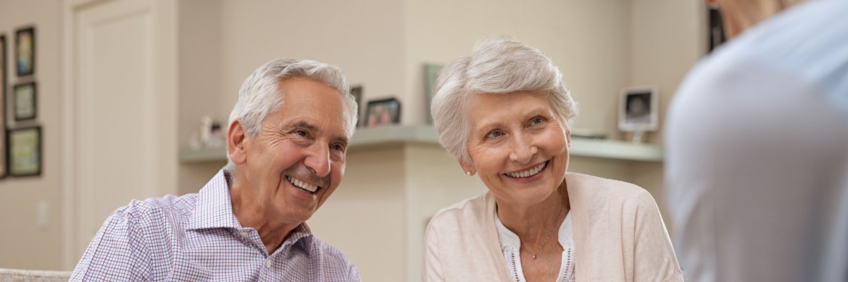 Senior couple meeting financial advisor